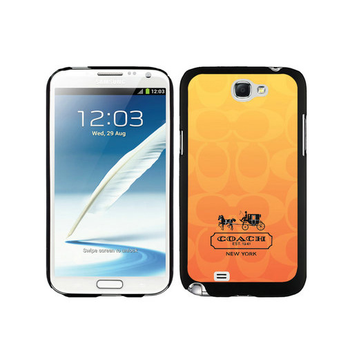 Coach In Signature Orange Samsung Note 2 Cases DTG - Click Image to Close